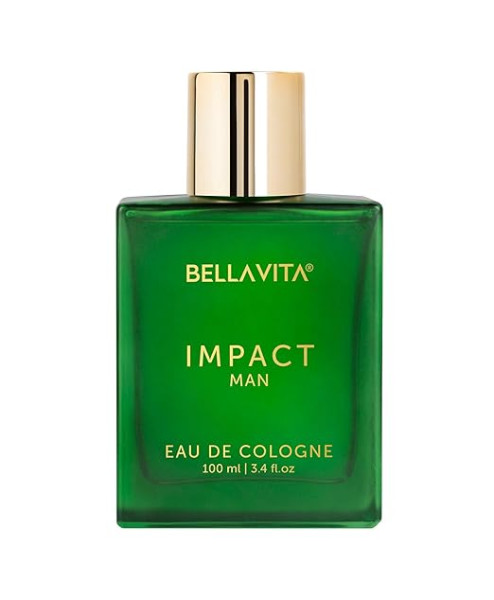 Bella Vita Luxury IMPACT MAN Eau De Cologne Perfume with Mandarin Orange, Patchouli, Cedar | Woody, Citrusy Long Lasting EDC Fragrance Scent for Men 100Ml